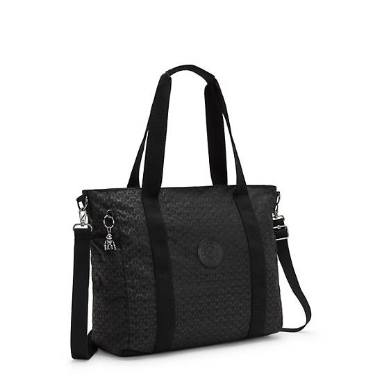 Sacs Fourre Tout Kipling Asseni Classiche Printed Noir | FR 1755AH
